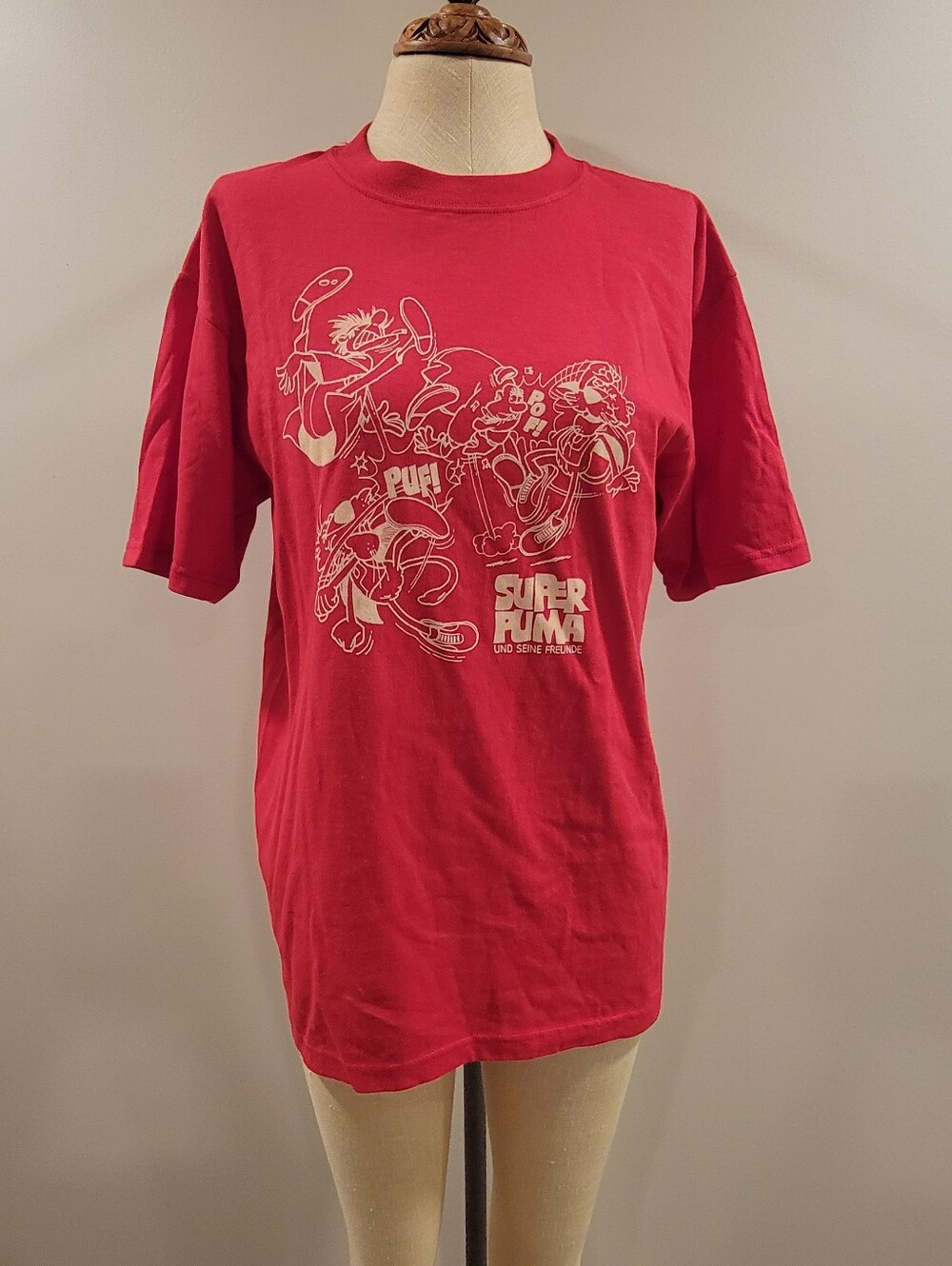 Vintage Puma Red Graphic Tee - Print